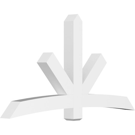 Ekena Millwork Alberta Architectural Grade PVC Gable Bracket, 84"W x 45 1/2"H x 6"D x 6"F, 13/12 Pitch GBP084X46X0606ALB00